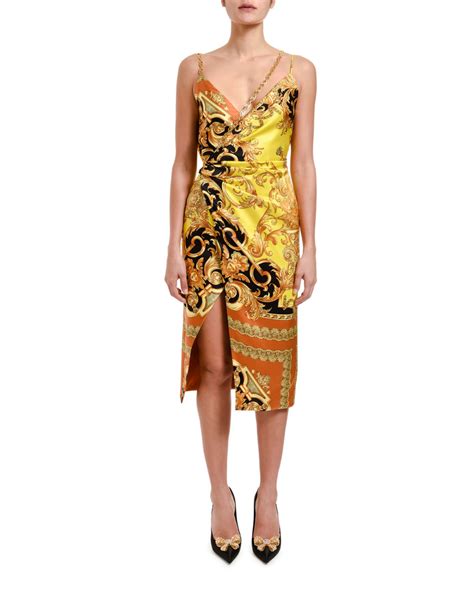 versace collection ivory long dress yoox|Versace silk dresses.